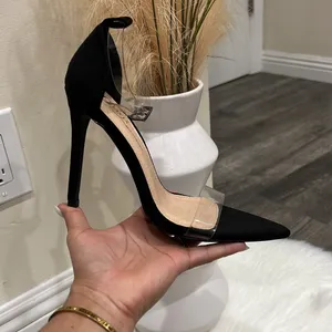 🖤🖤BLACK SUEDE HEELS Black Size 7 thumbnail 10