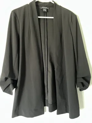 Black Mid Sleeve blazer Size L thumbnail 1