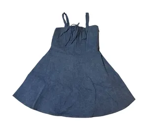 NWT Lulus Size XL Considered Charisma Blue Chambray Bustier Mini Dress Denim thumbnail 1