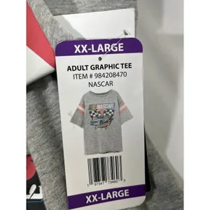 NASCAR Graphic T-Shirt Women XXL Gray Racing Car Striped Sleeve Blockette Core thumbnail 5