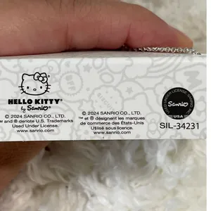 Sanrio Hello Kitty Brass Enamel Pink Ice Cream Cone Pendant Necklace NEW thumbnail 4
