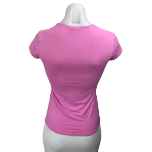 Zara Women Pink Short Sleeve Crew Neck Slim Stretch Basic T Shirt Tee Top Size M thumbnail 2