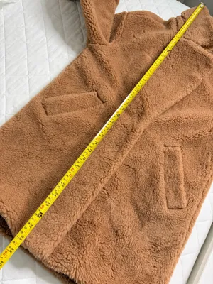 Abercrombie & Fitch The A&F Teddy Coat Size S Camel Brown Faux Fur Sherpa Cozy thumbnail 8