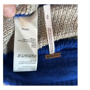 Free People Sweater Oversized Nautical Blue Beige Stripe SZ Sm Office Relaxed thumbnail 8