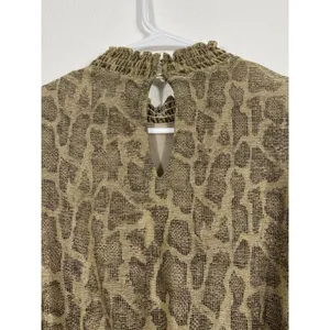 SHOW ME YOUR MUMU Russo Python Gold Shimmer Tiered Ruffle Mini Dress Sz S thumbnail 8