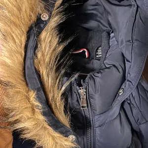 Tommy Hilfiger Women Puffer Coat Navy Blue Faux‎ Fur Hood Winter Warm XS thumbnail 10