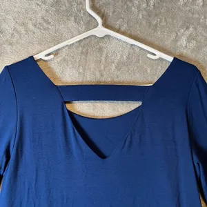 Eileen Fisher Shift Dress Keyhole Back 3/4 Sleeve Modest Women’s Small‎ thumbnail 6
