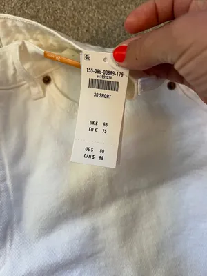 Abercrombie & Fitch White Wide-Leg Jeans thumbnail 4