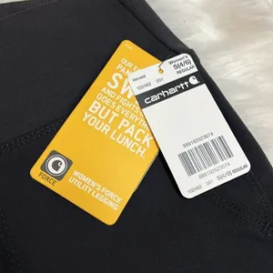 Carhartt Force Utility Black Knit Farm Thick Leggings Size S NWT‎ thumbnail 7