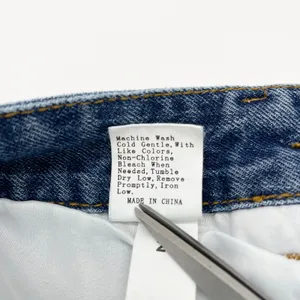 Barrel Leg Women Jeans‎ XS Y2K High Waisted Raw Hem Grunge Indie Go See Shein thumbnail 8