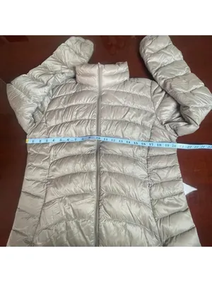 Uniqlo Ultra Light Down Packable Puffer Jacket Greige Champagne L Quiet Luxury thumbnail 7