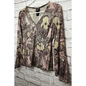 Vintage Y2K fairycore Route 66 boho top size S. thumbnail 3