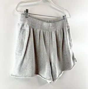 Aerie High Rise Cutoff Sweat Lounge Shorts Gray Large thumbnail 11