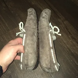Uggs shearling lined moccasin slippers thumbnail 3