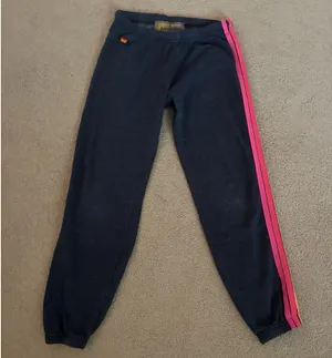 Aviator Nation Sweatpants 5 Stripe Neon Navy thumbnail 1