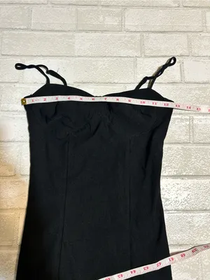 Garage Classic Black Spaghetti-Strap Bodycon Dress thumbnail 6