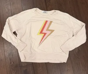 Letluv Lightning Bolt Pullover Sweatshirt Size Small thumbnail 1