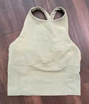 Lululemon Invigorate Training Tank Top Sage Green High Neck Everlux Size 6 thumbnail 1