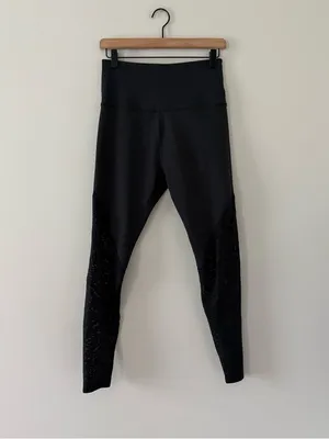 Beyond Yoga Cut It Close Mesh High Waisted Yoga Leggings Black Size M thumbnail 5