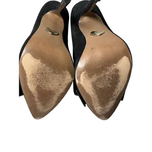 Betsey Johnson‎ Black Suede Bow Pointed Toe Kitten Heel Pumps Classic Shoes thumbnail 9