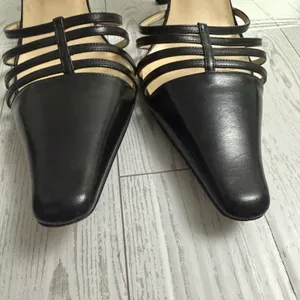 00s Y2k‎ JIMMY CHOO Black Strappy Cut Out Pointed Toe Stiletto Heeled Shoes 38.5 thumbnail 11