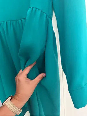 Amanda Uprichard Althea Dress Teal Long Sleeve‎ NEW NWT thumbnail 4