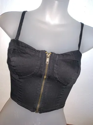 Nollie zipper tank top Black Size XS thumbnail 1