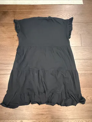 J.Crew Women’s Black Tiered Short Sleeve Mini Dress Size Small - C1-138 thumbnail 5