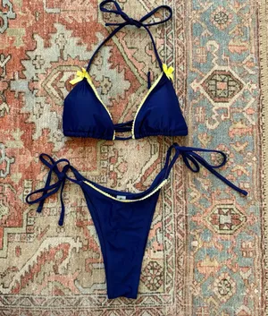 Coquette Girly Bow Triangle Bikini Set thumbnail 1