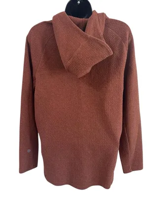Lululemon Women’s Brown Waffle Top Long Sleeve Hoodie Pullover Size XS thumbnail 7