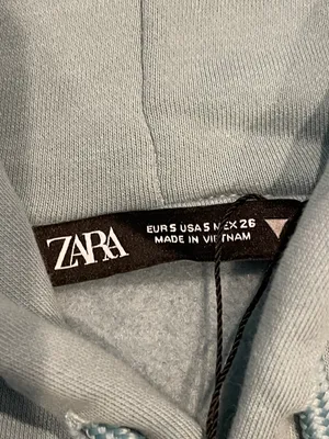 Zara Long Sleeve Sweatsuit Set With Hoodie And Wide Leg Size S thumbnail 4