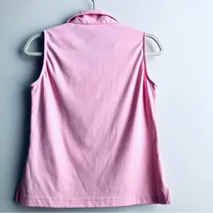 Bette & Court Sleeveless V-Neck Cotton Casual Golf Pink Shirt Women’s Size S thumbnail 7