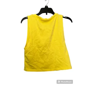 Zara‎ yellow knot crop top size L thumbnail 2