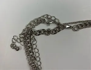 Hot Topic Silver Costume Chain & O-Loop Layered 2 Piece Necklace Set NWT New thumbnail 4