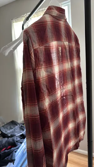 Abercrombie Red Flannel Plaid Women’s Button Down thumbnail 2