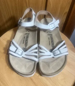 Birkenstock White Multi-Strap Leather Ankle Sandals thumbnail 1