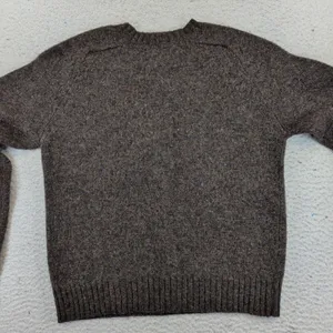 Vtg Pandemonium Womens Brown 100% Wool V-Neck Long Sleeve Sweater Medium thumbnail 4