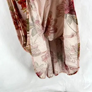 Paper Heart Maxi Dress Womens XL Multicolor Rose Floral Linen Blend V Neck thumbnail 7