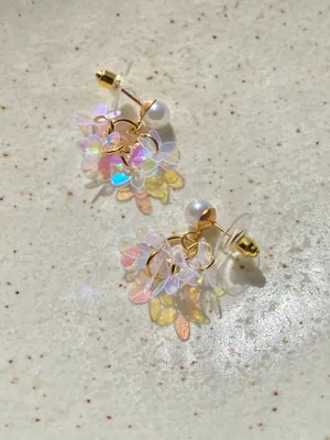 Handmade fairy cute unique style dangle earrings🩵 thumbnail 5