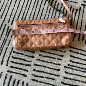 Coach Pink Signature C Embossed Patent Zip Wristlet Clutch thumbnail 5