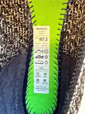 Rothy's tweed weave pattern with delicate gold thread, arch support insert, 7.5 thumbnail 3