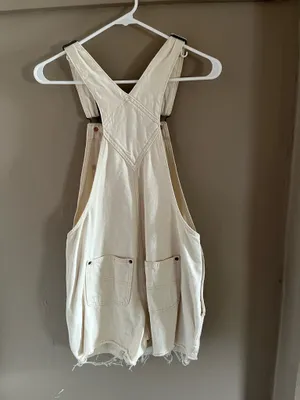 Old Navy Tan Short Overalls thumbnail 4