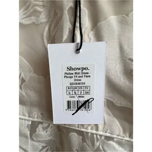 Showpo NWT Philine Midi Jacquard Plunge Dress Off White Size 2 thumbnail 7
