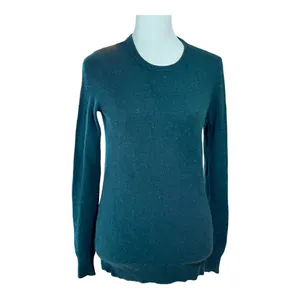 C by Bloomingdale's 2-Ply Cashmere Dark Green Sweater Sz S thumbnail 3