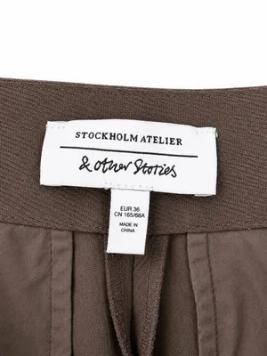 & Other Stories Brown Tailored Wide Leg Trousers EUR 36 US 4 thumbnail 5