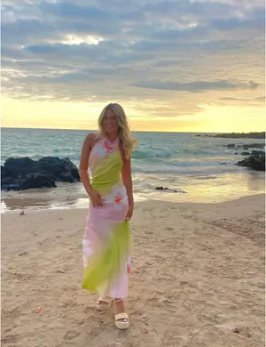 Zara Elegant Multicolor Halter Floral Maxi Dress bohemian vacation Summer thumbnail 10