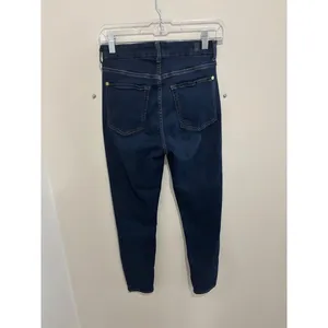 7 For All Mankind High Waist Skinny Jeans Dark Indigo Blue Size 28 Stretch Denim thumbnail 8