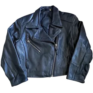 Copper‎ Key Clothing Company Vintage Black Leather Motorcycle Jacket Womens Moto thumbnail 3