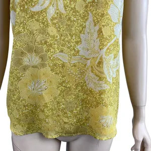 Cupcakes & Cashmere Yellow Floral Halter Top Size‎ XS XSmall Gold Yellow thumbnail 9