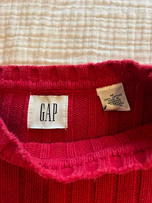 Gap Ribbed Red Sweater thumbnail 3